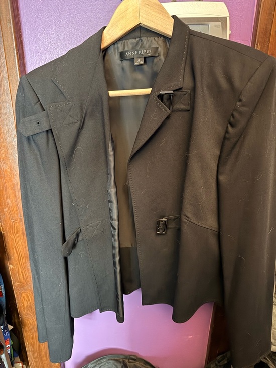 Anne Klein Jackets & Blazers - Anne Klein Black Tailored Jacket with Buckle Detail